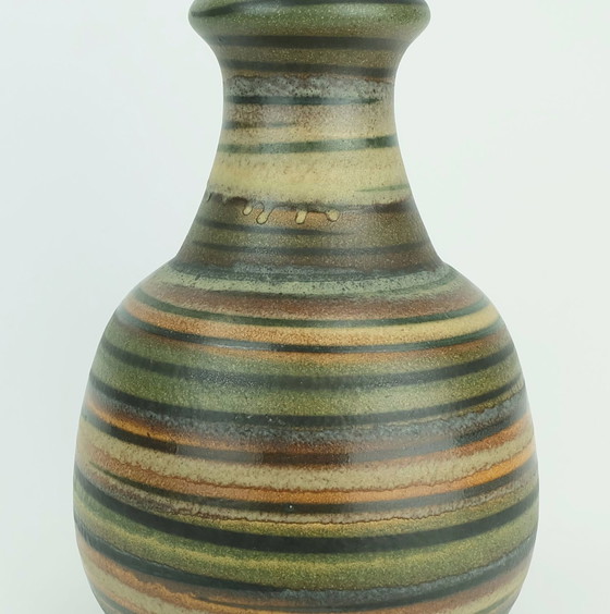 Image 1 of Dumler & Breiden Mid Century Ceramic Vase Model No. 476/32 Stripe Dekor 1960S