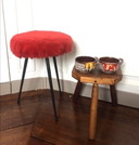 Moumoute Stool Pelfran Red 1960