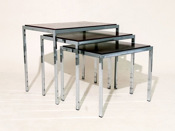 Image 1 of Side Tables Dual Tone 1970s