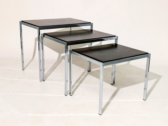 Image 1 of Side Tables Dual Tone 1970s