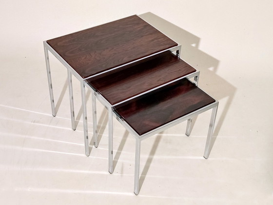 Image 1 of Side Tables Dual Tone 1970s