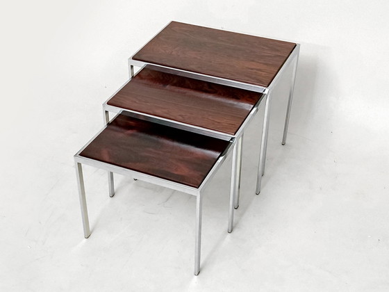 Image 1 of Side Tables Dual Tone 1970s