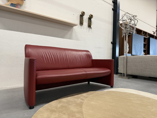 Leolux Quantissimo Sofa Red Leather