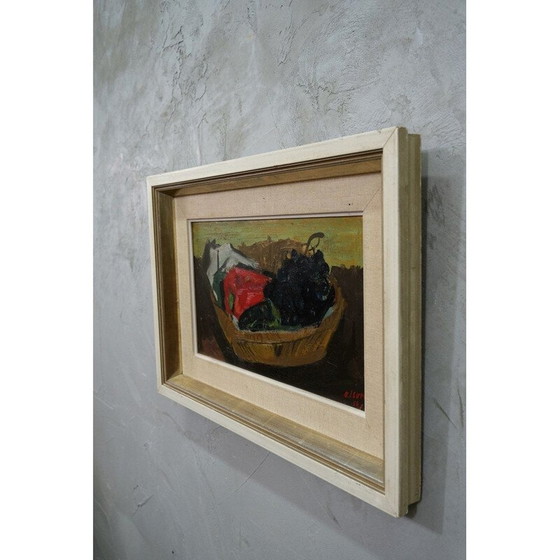 Image 1 of Swedish modern vintage painting by Ove Olson, France 1956