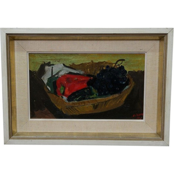 Image 1 of Swedish modern vintage painting by Ove Olson, France 1956