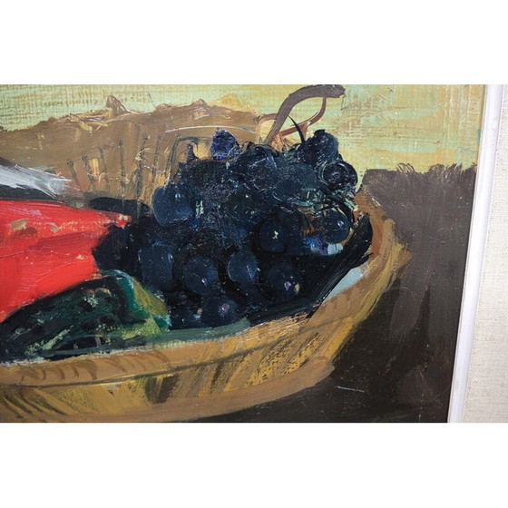 Image 1 of Swedish modern vintage painting by Ove Olson, France 1956