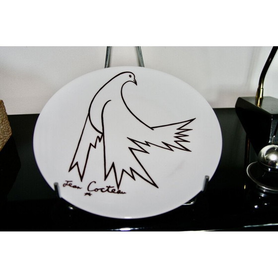 Image 1 of Piatto in porcellana d'epoca di Jean Cocteau, 1970