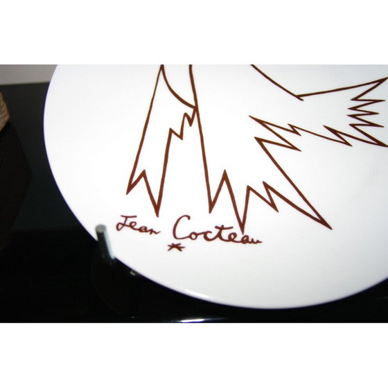 Image 1 of Piatto in porcellana d'epoca di Jean Cocteau, 1970