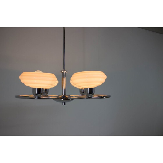 Image 1 of Vintage Pink Chandelier by Drukov 1940s