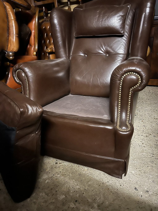Chocolate Leather Armchair