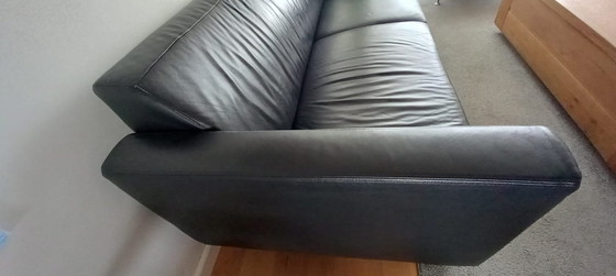 Image 1 of Artifort Mare Black Leather Sofa 2.5 Seater