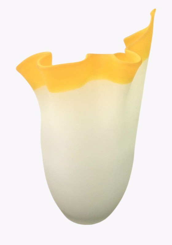 Image 1 of Vase Mouchoir Pâte De Verre Années 70