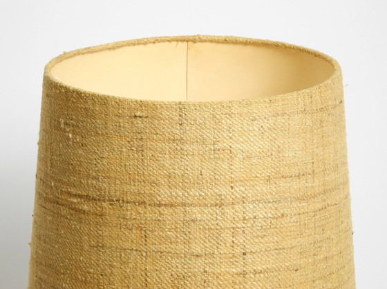 Image 1 of Lámpara de mesa grande, rara y hermosa, de la década de 1960, de Temde, hecha de madera de pino.