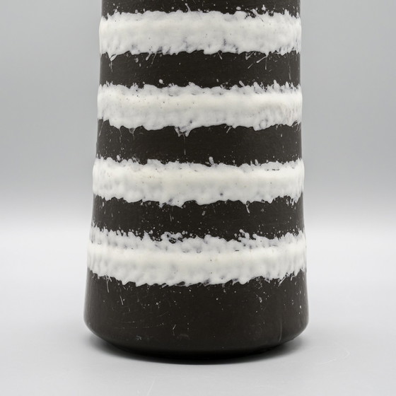 Image 1 of Fat Lava Zebra Vase West German Pottery Mid-Century Design Scheurich 205-32 CM