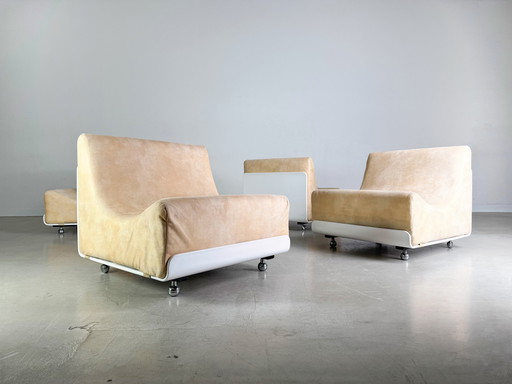 Set of 4 Cor Orbis Midcentury Sofa Modules Luigi Colani Space Age