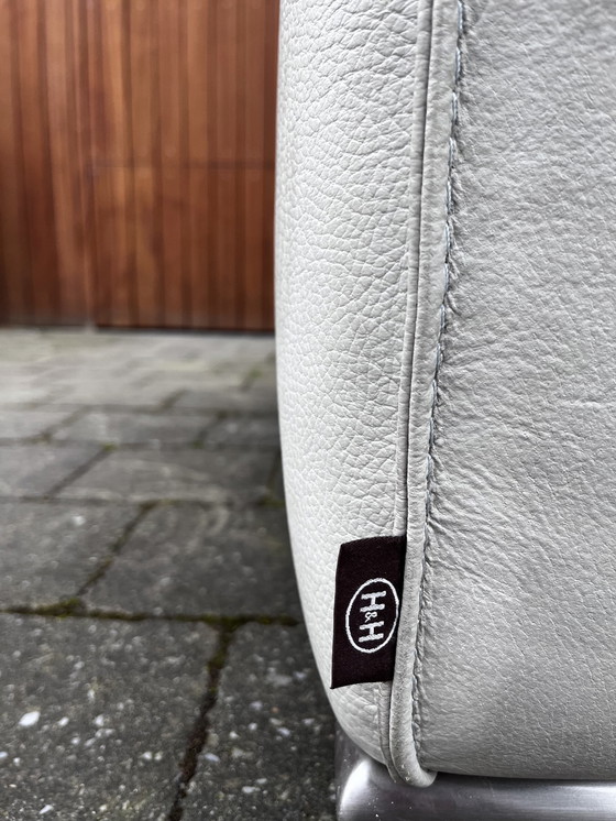 Image 1 of Divano a due posti Henders&amp;Hazel in pelle bianca/beige