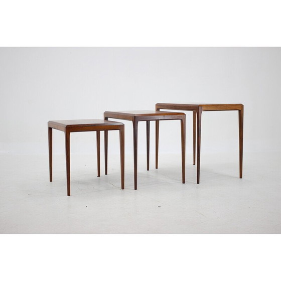 Image 1 of Vintage rosewood nesting tables by Johannes Andersen for Cfc Christensen of Silkeborg, Denmark 1960s