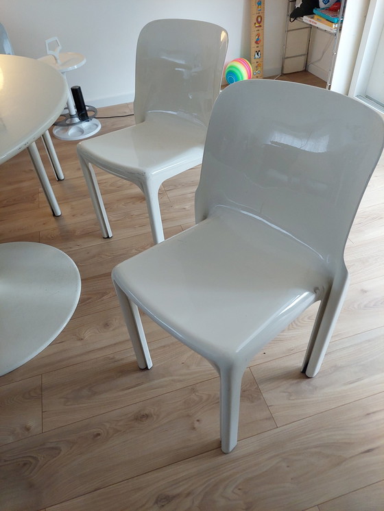 Image 1 of 4x Artemide Chairs by Vico Magistretti