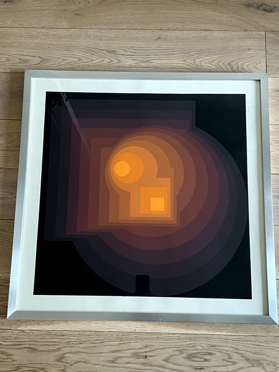 Image 1 of Composition Cinétique. Lithograph Signed Space Patrice Allard Victor Vasarely