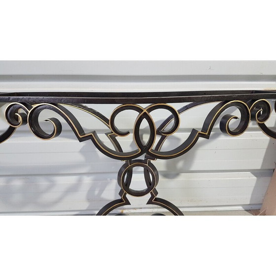 Image 1 of Vintage console in wrought iron and marble, 1950