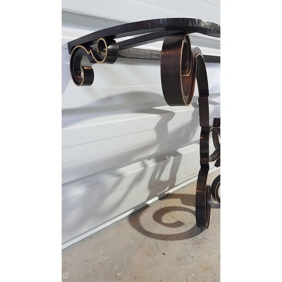 Image 1 of Vintage console in wrought iron and marble, 1950