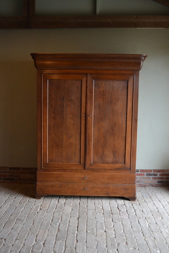 Image 1 of Antique Oak Louis Philippe Cupboard