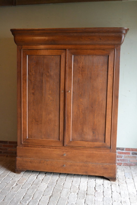 Image 1 of Antique Oak Louis Philippe Cupboard