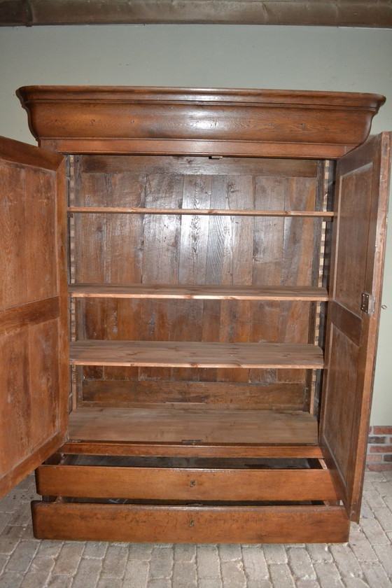 Image 1 of Antique Oak Louis Philippe Cupboard