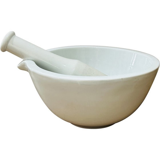 Image 1 of Vintage porcelain mortar and pestle, France