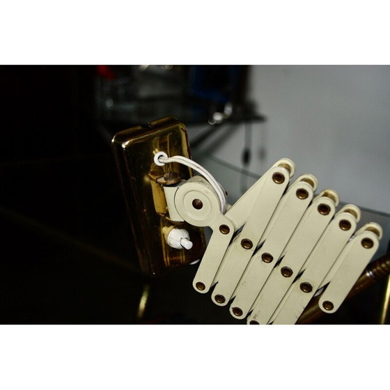 Image 1 of Lampada da parete vintage in ottone e acciaio laccato, Italia 1960