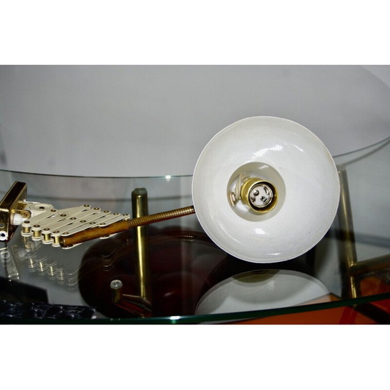 Image 1 of Lampada da parete vintage in ottone e acciaio laccato, Italia 1960