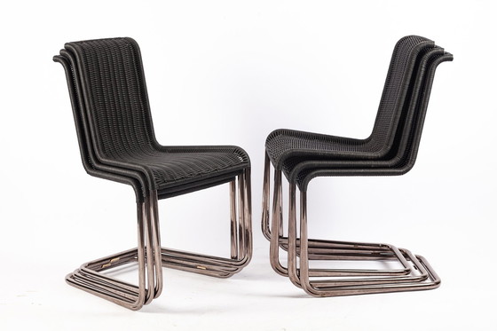 Image 1 of 6x Tecta model B20 dining chairs by Wewerka Stefan