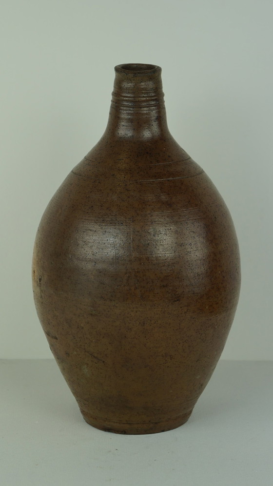 Image 1 of Brown earthenware pitcher with 1 ear