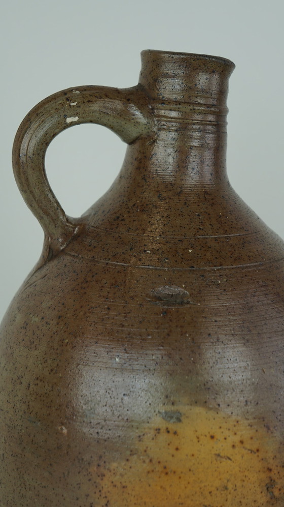 Image 1 of Brown earthenware pitcher with 1 ear