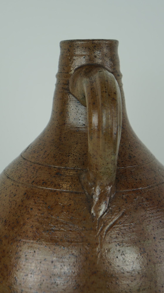 Image 1 of Brown earthenware pitcher with 1 ear