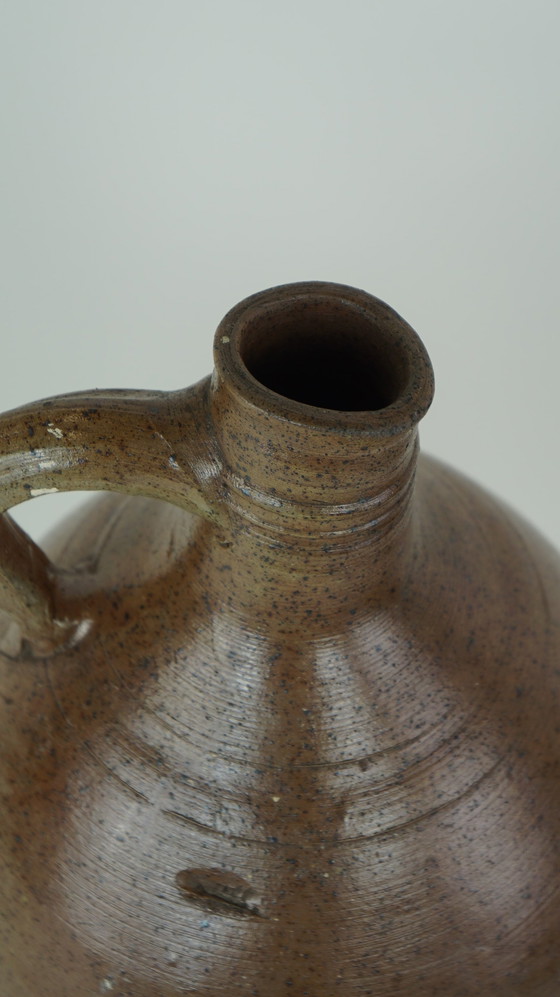 Image 1 of Brown earthenware pitcher with 1 ear