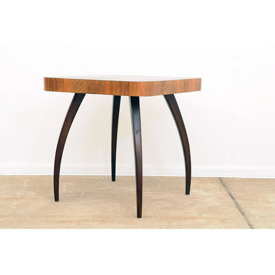 Image 1 of Vintage spider table H259 in walnut by Jindřich Halabala, Czechoslovakia 1950