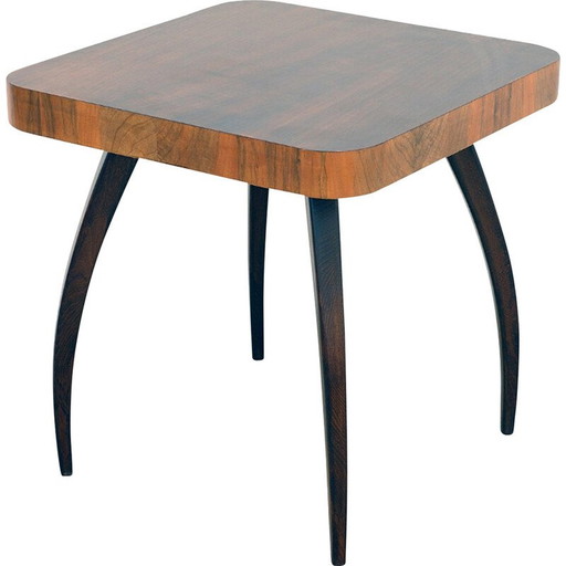 Vintage spider table H259 in walnut by Jindřich Halabala, Czechoslovakia 1950