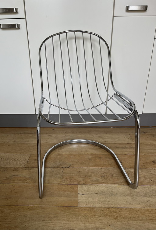 4x Chrome Dining Chairs