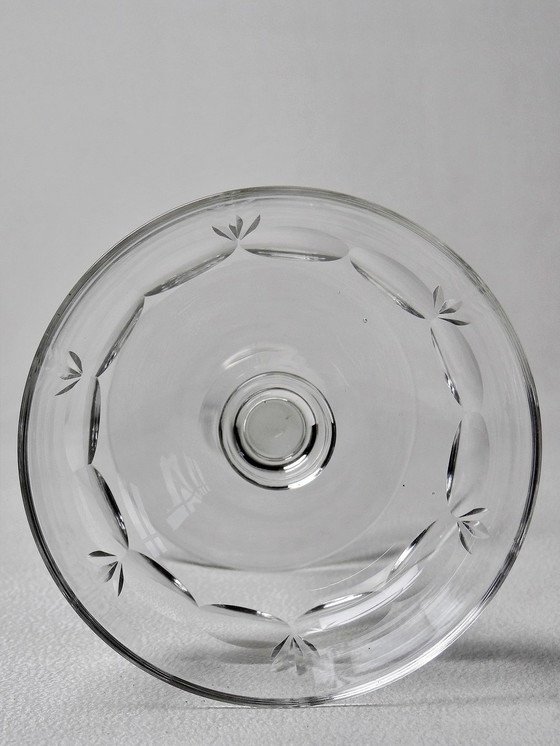 Image 1 of 5 Antique Champagne Cups Chased Crystal Glass