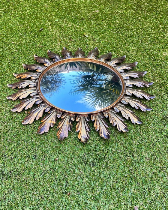 Image 1 of Vintage Deknudt sunburst witch eye sunburst mirror