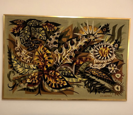 Numbered Tapestry Signed Framed 60s