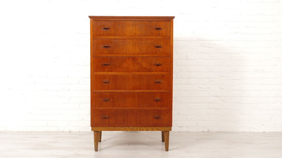 Image 1 of  Commode Danish Design Teck 6 Tiroirs 113 Cm