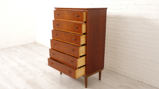 Image 1 of  Commode Danish Design Teck 6 Tiroirs 113 Cm