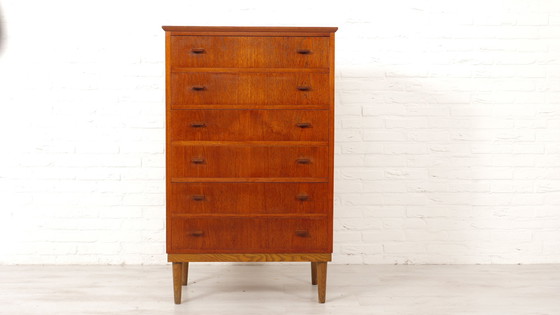 Image 1 of  Commode Danish Design Teck 6 Tiroirs 113 Cm