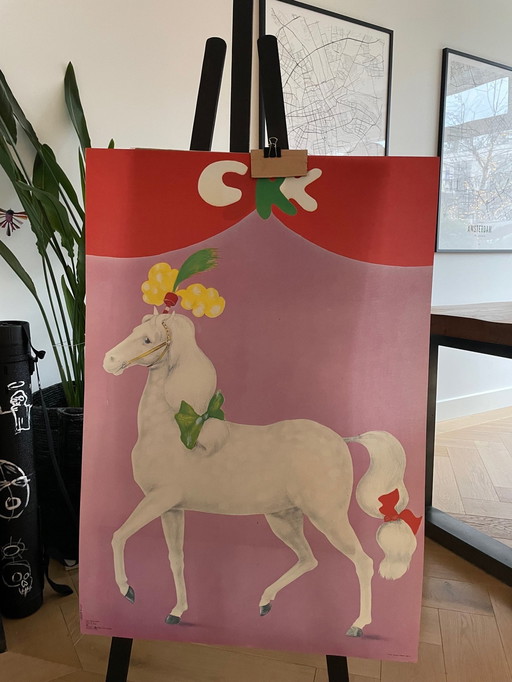 Maciej Urbaniec (1925-2004), Circus Horse, 1978, Poster No 27, Orginal Vintage Poster