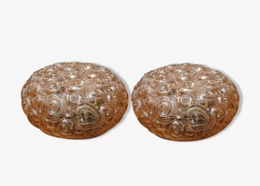 2x Helena Tynell Smoked Glass Ceiling Lights