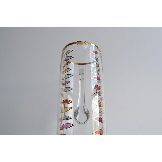 Image 1 of Vintage glass jug, Czechoslovakia 1960s