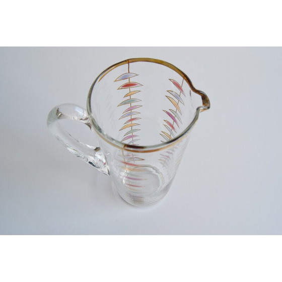 Image 1 of Vintage glass jug, Czechoslovakia 1960s