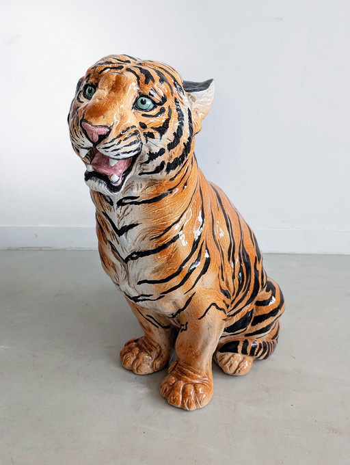 Italian Ceramic Tiger Cub 1970s 